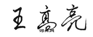 駱恆光王高亮行書個性簽名怎么寫