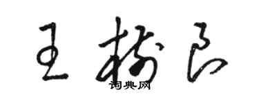 駱恆光王樹良草書個性簽名怎么寫