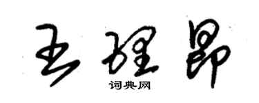 朱錫榮王理昂草書個性簽名怎么寫