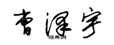 朱錫榮曹澤宇草書個性簽名怎么寫