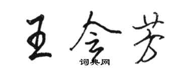 駱恆光王會芳行書個性簽名怎么寫