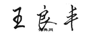 駱恆光王良豐行書個性簽名怎么寫