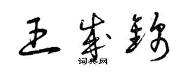 曾慶福王成錦草書個性簽名怎么寫