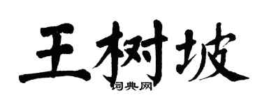 翁闓運王樹坡楷書個性簽名怎么寫