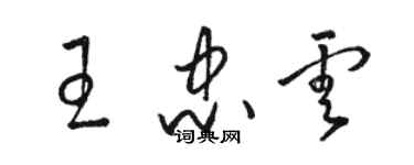 駱恆光王忠雲草書個性簽名怎么寫