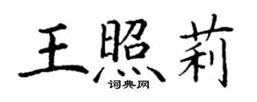 丁謙王照莉楷書個性簽名怎么寫