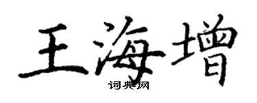 丁謙王海增楷書個性簽名怎么寫