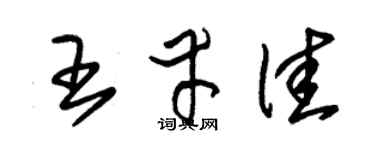 朱錫榮王幸佳草書個性簽名怎么寫