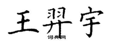丁謙王羿宇楷書個性簽名怎么寫