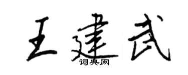 王正良王建武行書個性簽名怎么寫