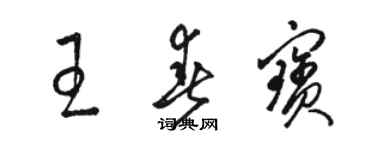 駱恆光王春寶草書個性簽名怎么寫