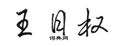 駱恆光王日權行書個性簽名怎么寫