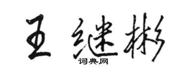 駱恆光王繼彬行書個性簽名怎么寫
