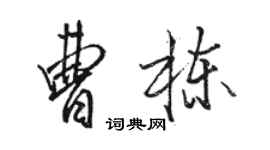駱恆光曹棟行書個性簽名怎么寫