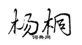 曾慶福楊桐行書個性簽名怎么寫