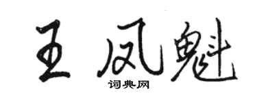 駱恆光王鳳魁行書個性簽名怎么寫