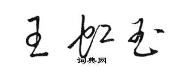 駱恆光王虹玉草書個性簽名怎么寫