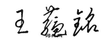 駱恆光王蘊銘草書個性簽名怎么寫