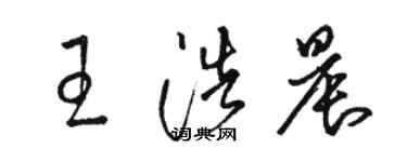 駱恆光王浩晨草書個性簽名怎么寫