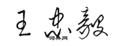 駱恆光王忠毅草書個性簽名怎么寫