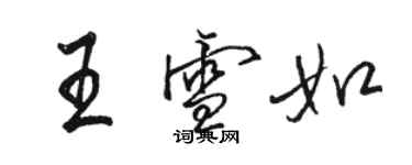 駱恆光王雪如行書個性簽名怎么寫