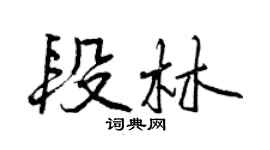 曾慶福段林行書個性簽名怎么寫