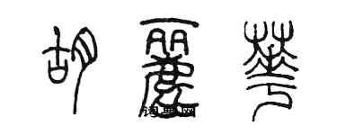 陳墨胡麗華篆書個性簽名怎么寫