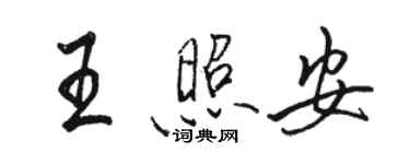 駱恆光王照安行書個性簽名怎么寫