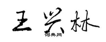 曾慶福王興林行書個性簽名怎么寫