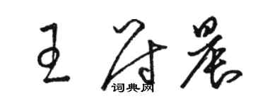 駱恆光王尉晨草書個性簽名怎么寫