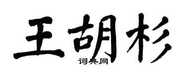 翁闓運王胡杉楷書個性簽名怎么寫