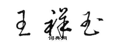 駱恆光王祥玉草書個性簽名怎么寫