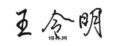 駱恆光王令明行書個性簽名怎么寫