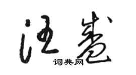 駱恆光汪盛草書個性簽名怎么寫