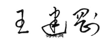 駱恆光王建剛草書個性簽名怎么寫