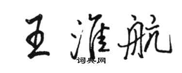 駱恆光王淮航行書個性簽名怎么寫