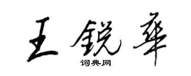 王正良王銳華行書個性簽名怎么寫
