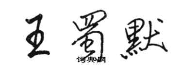 駱恆光王蜀默行書個性簽名怎么寫