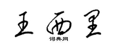 梁錦英王西里草書個性簽名怎么寫