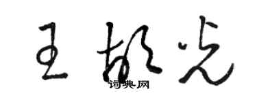 駱恆光王胡光草書個性簽名怎么寫