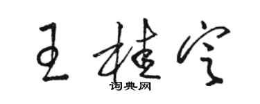 駱恆光王桂定草書個性簽名怎么寫