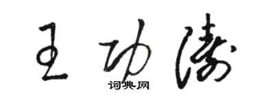 駱恆光王功濤草書個性簽名怎么寫