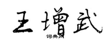 曾慶福王增武行書個性簽名怎么寫