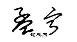 朱錫榮孟寧草書個性簽名怎么寫