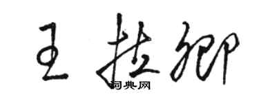 駱恆光王拉卿草書個性簽名怎么寫