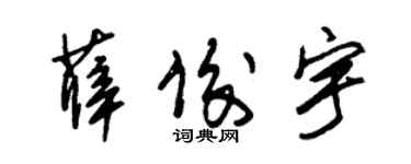 朱錫榮薛俊宇草書個性簽名怎么寫