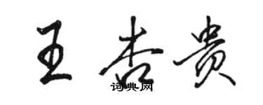 駱恆光王杏貴行書個性簽名怎么寫