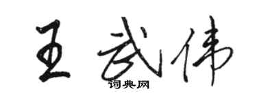 駱恆光王武偉行書個性簽名怎么寫