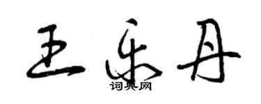 曾慶福王樂丹草書個性簽名怎么寫
