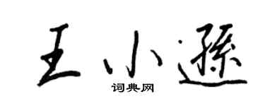 王正良王小遜行書個性簽名怎么寫